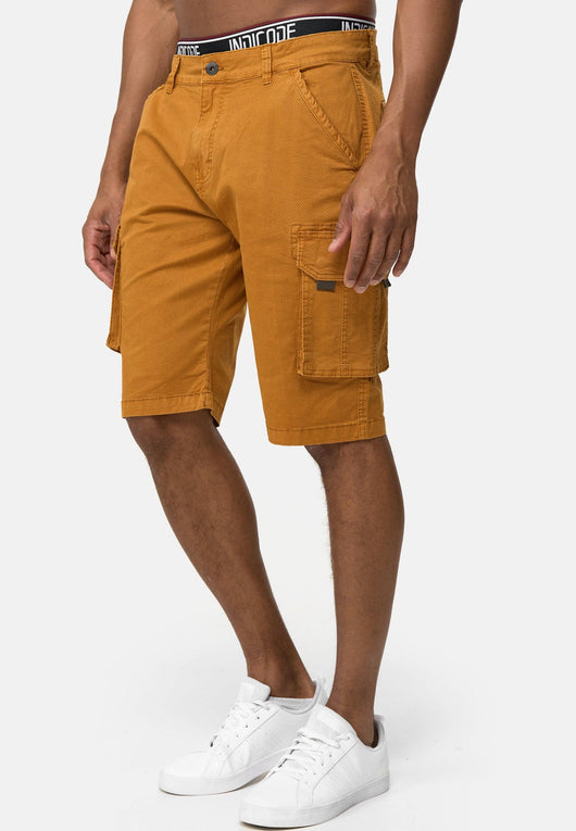 Indicode Herren Coeur Cargo Shorts mit 6 Taschen aus 98% Baumwolle