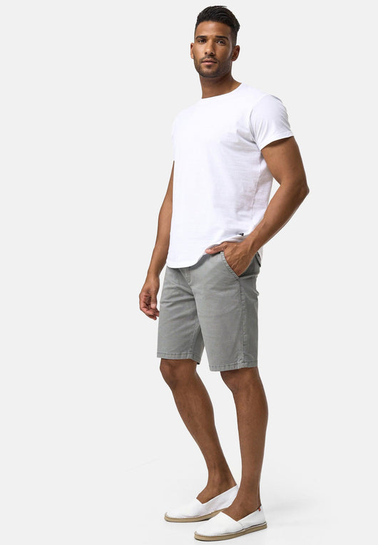 Indicode Herren Luis Chino Shorts mit 5 Taschen aus 98% Baumwolle - INDICODE