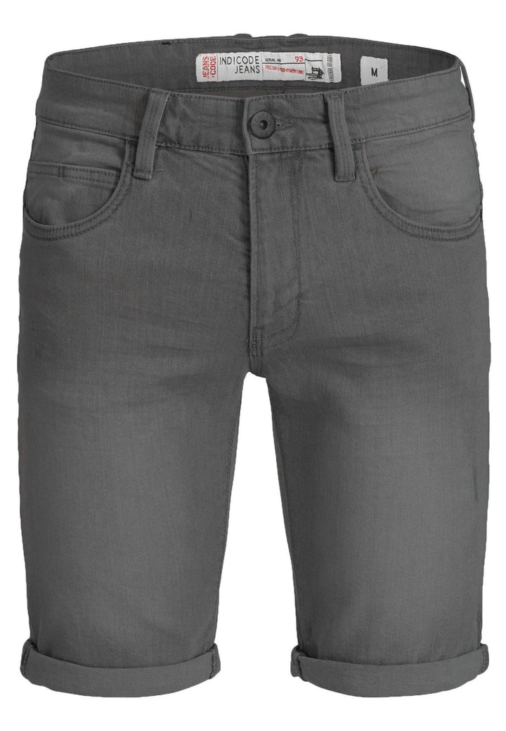Indicode Herren Caden Jeans Shorts mit 5 Taschen aus 98% Baumwolle - INDICODE