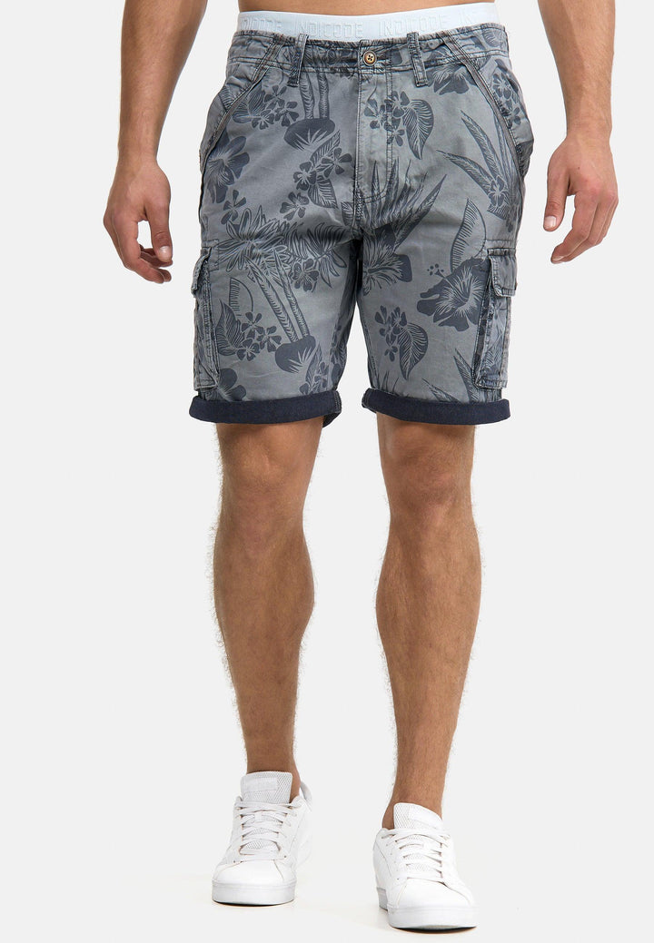 Indicode Herren Albert Cargo Shorts Hawaii mit 6 Taschen aus 100% Baumwolle - INDICODE