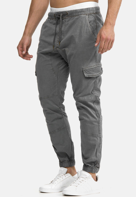 Indicode Herren Levy Cargohose aus Baumwolle mit 6 Taschen