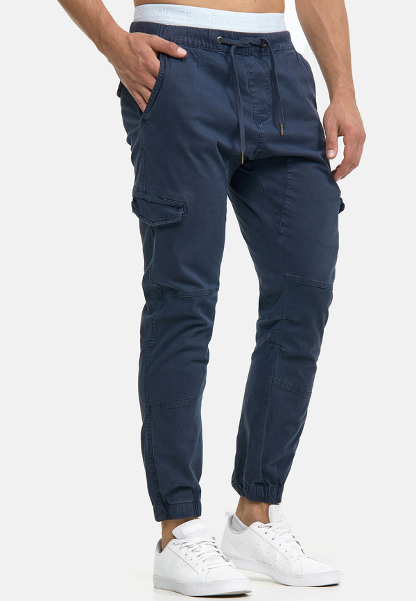 Indicode Men's Levy Cotton 6 Pocket Cargo Trousers