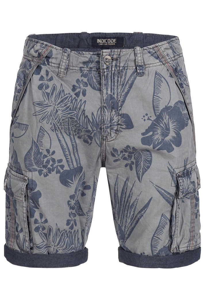 Indicode Herren Albert Cargo Shorts Hawaii mit 6 Taschen aus 100% Baumwolle - INDICODE