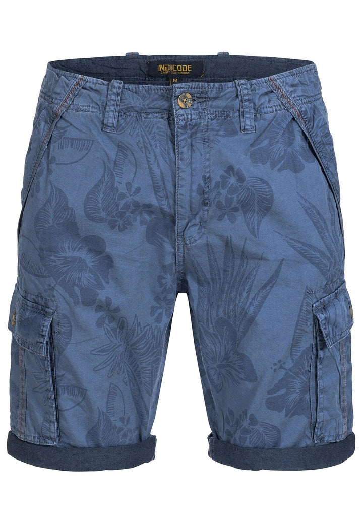 Indicode Herren Albert Cargo Shorts Hawaii mit 6 Taschen aus 100% Baumwolle - INDICODE