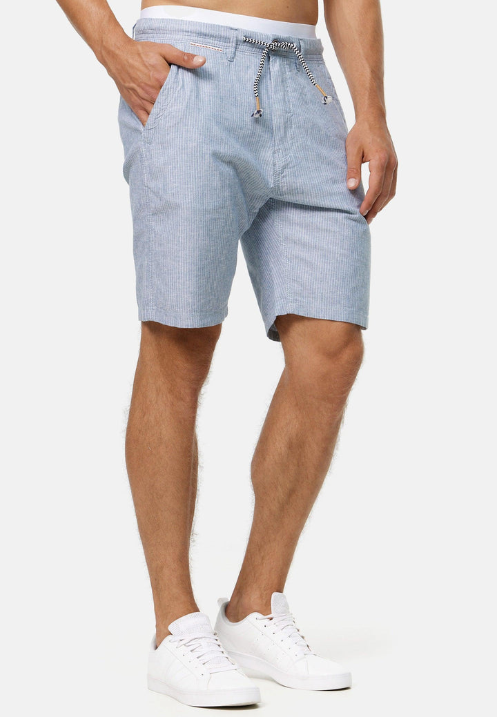 Indicode Herren Corvallis Chino Shorts mit 4 Taschen aus 55% Leinen
