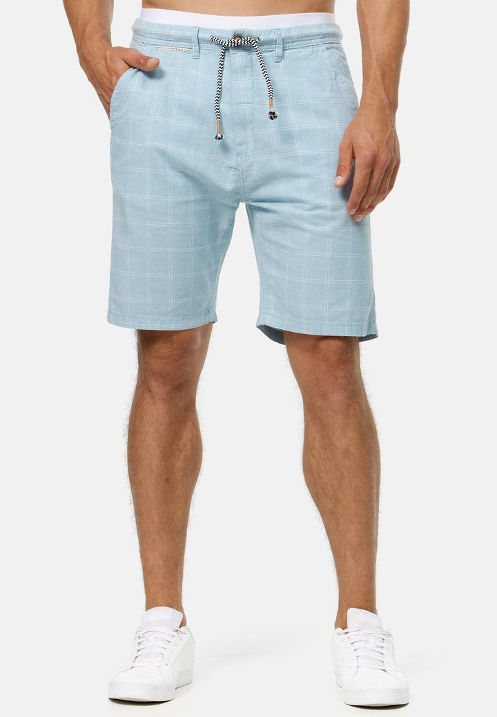 Indicode Herren Corvallis Chino Shorts mit 4 Taschen aus 55% Leinen