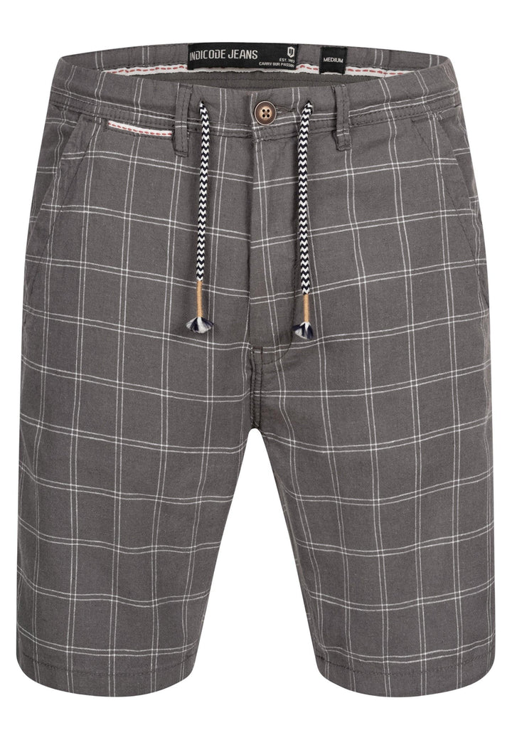 Indicode Herren Corvallis Chino Shorts mit 4 Taschen aus 55% Leinen