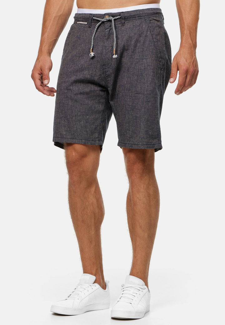 Indicode Herren Alonso Shorts aus 55% Leinen & 45% Baumwolle - INDICODE