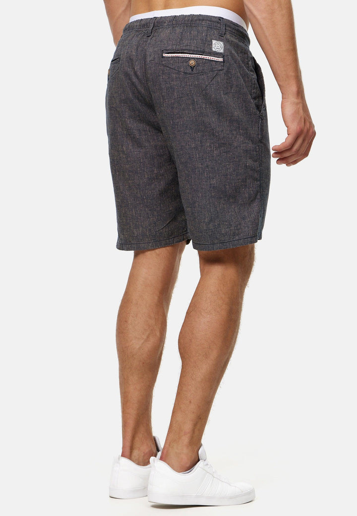 Indicode Herren Alonso Shorts aus 55% Leinen & 45% Baumwolle - INDICODE