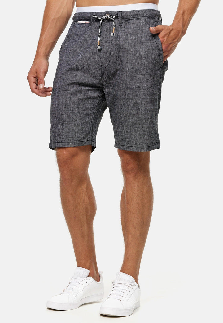 Indicode Herren Alonso Shorts aus 55% Leinen & 45% Baumwolle - INDICODE