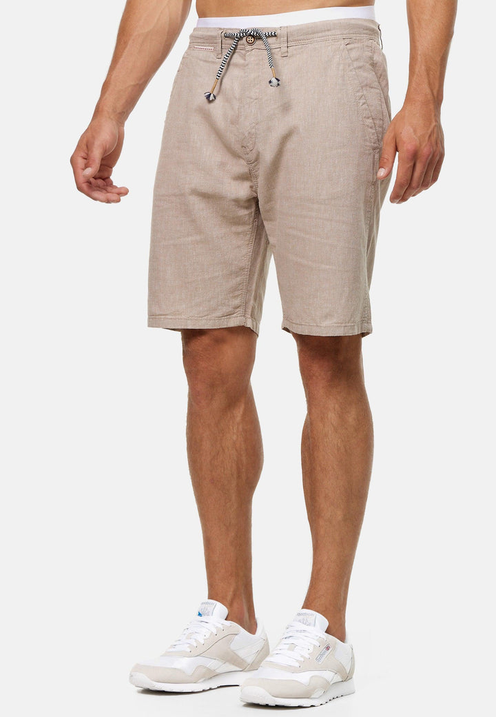 Indicode Herren Alonso Shorts aus 55% Leinen & 45% Baumwolle - INDICODE