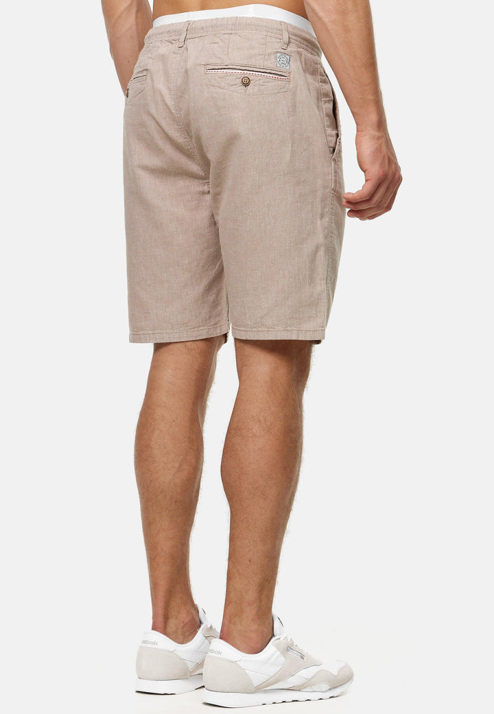 Indicode Herren Alonso Shorts aus 55% Leinen & 45% Baumwolle - INDICODE