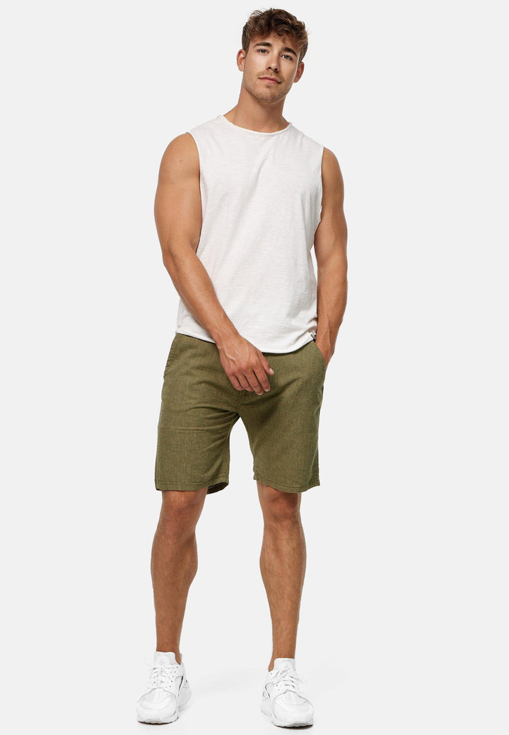 Indicode Herren Alonso Shorts aus 55% Leinen & 45% Baumwolle - INDICODE