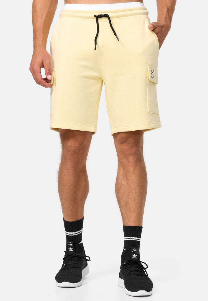 Indicode Herren Dannie Cargo Sweatshorts mit Kordelzug und 5 Taschen - INDICODE