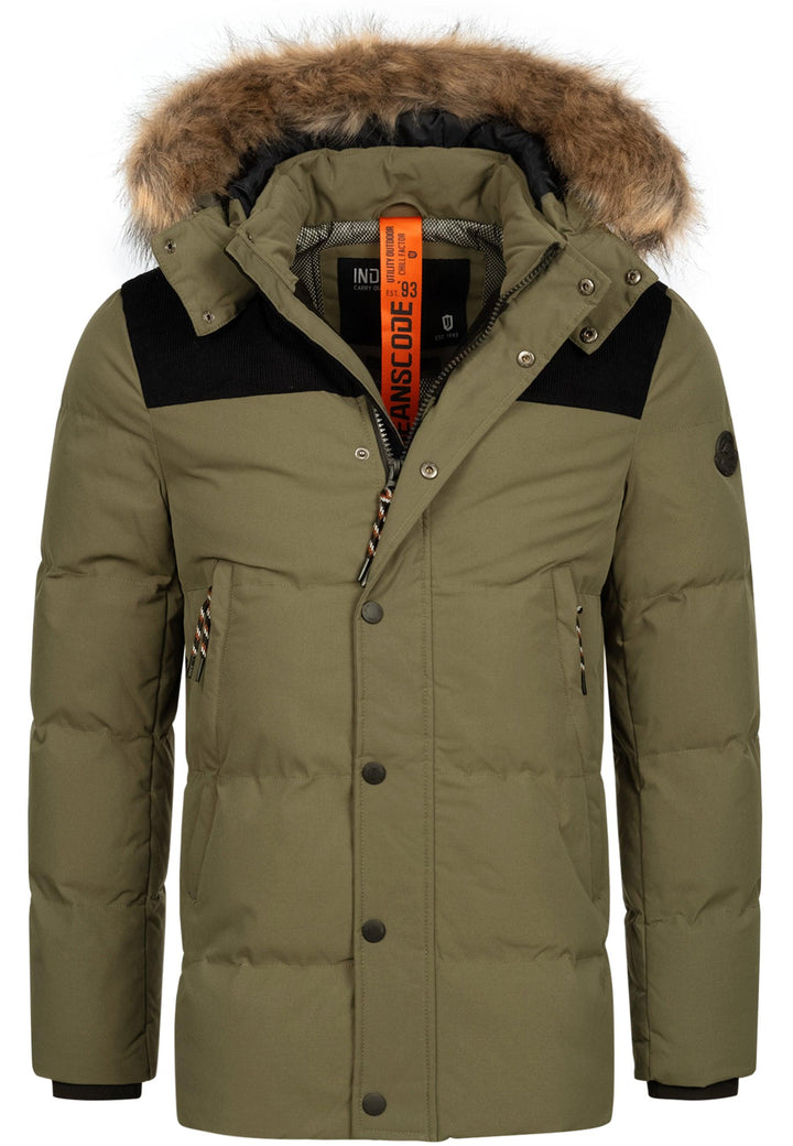 Indicode Herren Hexyl Winterparka mit Kapuze - INDICODE