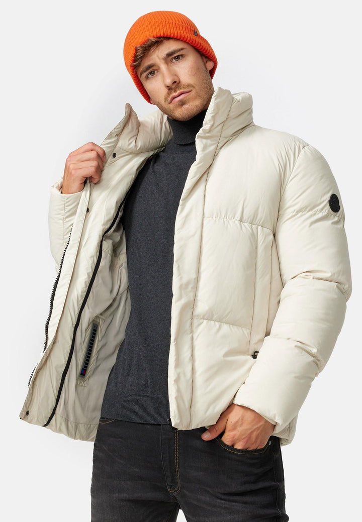 Indicode Herren Lanse Winterjacke in Daunenjacken-Optik mit Stehkragen - INDICODE