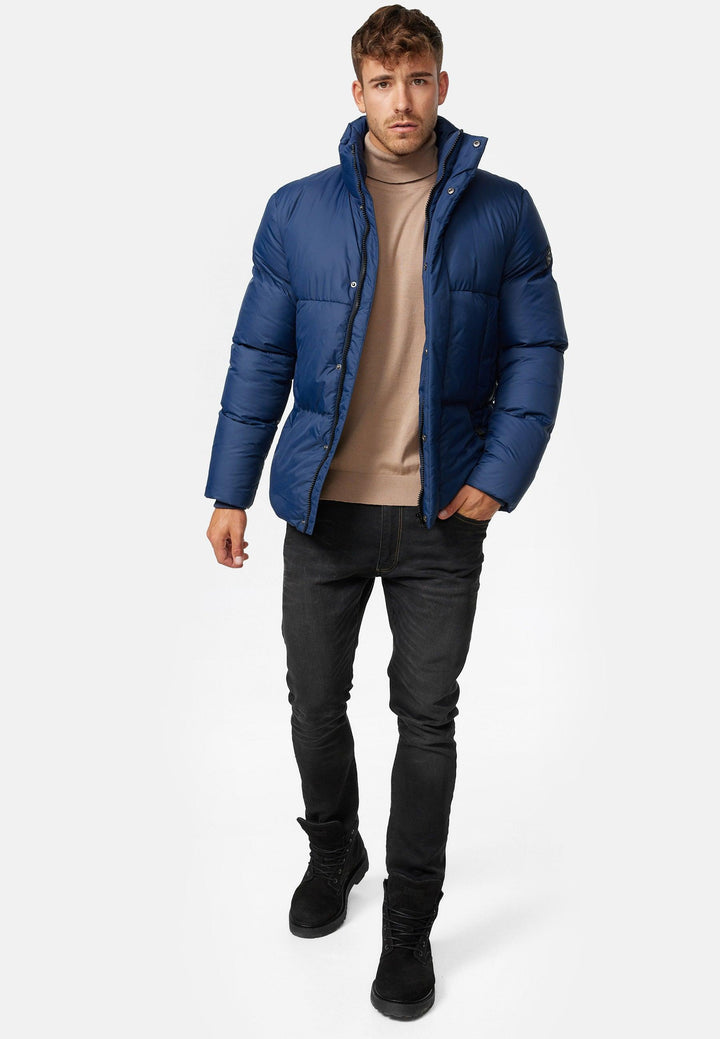 Indicode Herren Lanse Winterjacke in Daunenjacken-Optik mit Stehkragen - INDICODE
