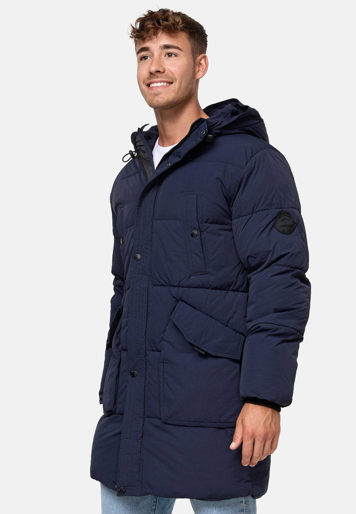 Indicode Herren Dexter Winterjacke in Daunenjacken-Optik mit Kapuze - INDICODE