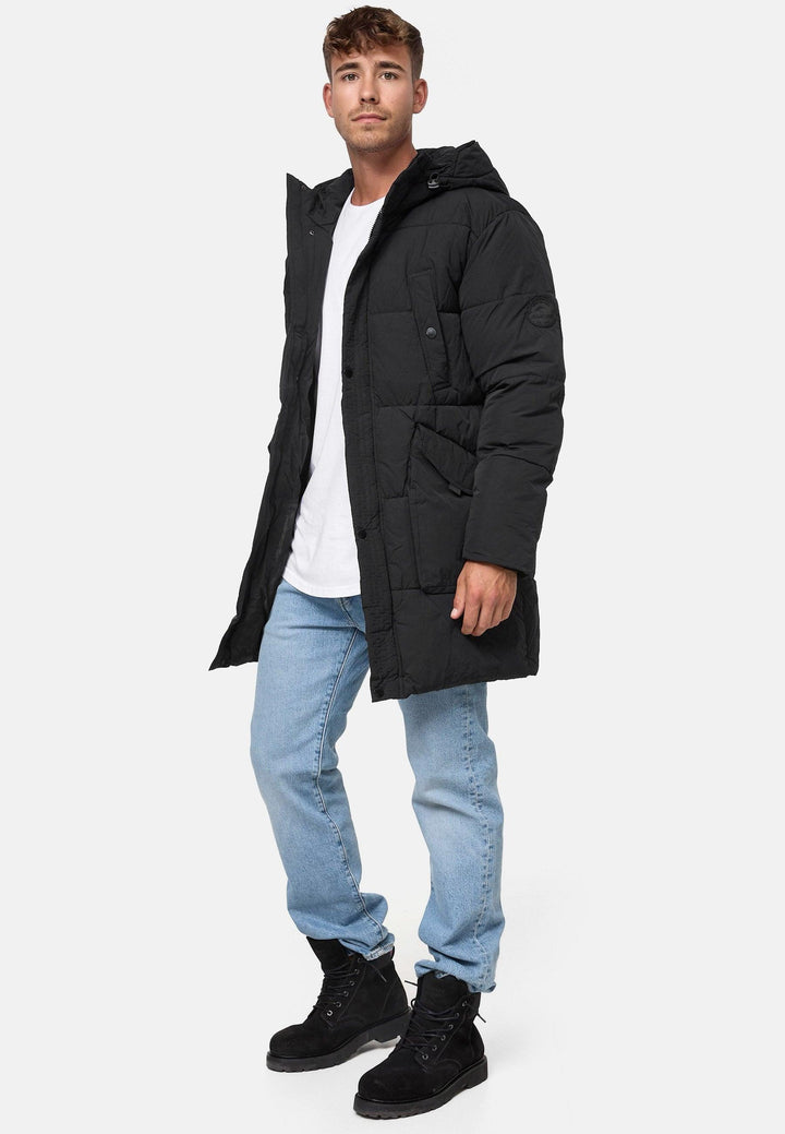 Indicode Herren Dexter Winterjacke in Daunenjacken-Optik mit Kapuze - INDICODE