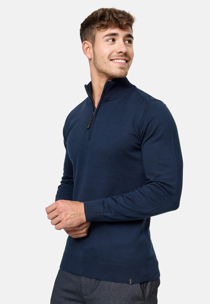 Indicode Herren Gore Pullover aus 80% Baumwolle mit Stehkragen - INDICODE
