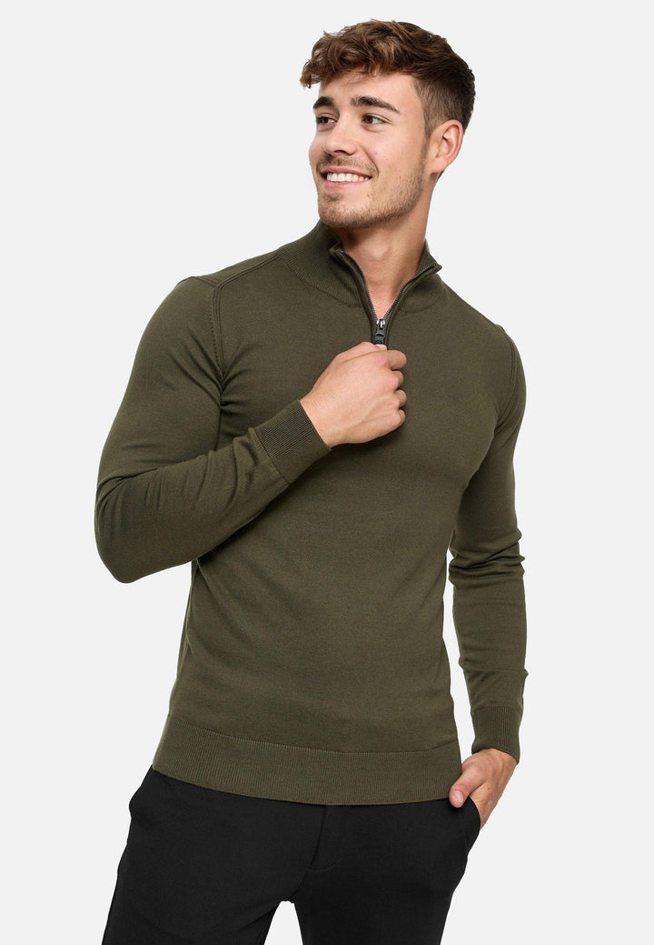Indicode Herren Gore Pullover aus 80% Baumwolle mit Stehkragen - INDICODE