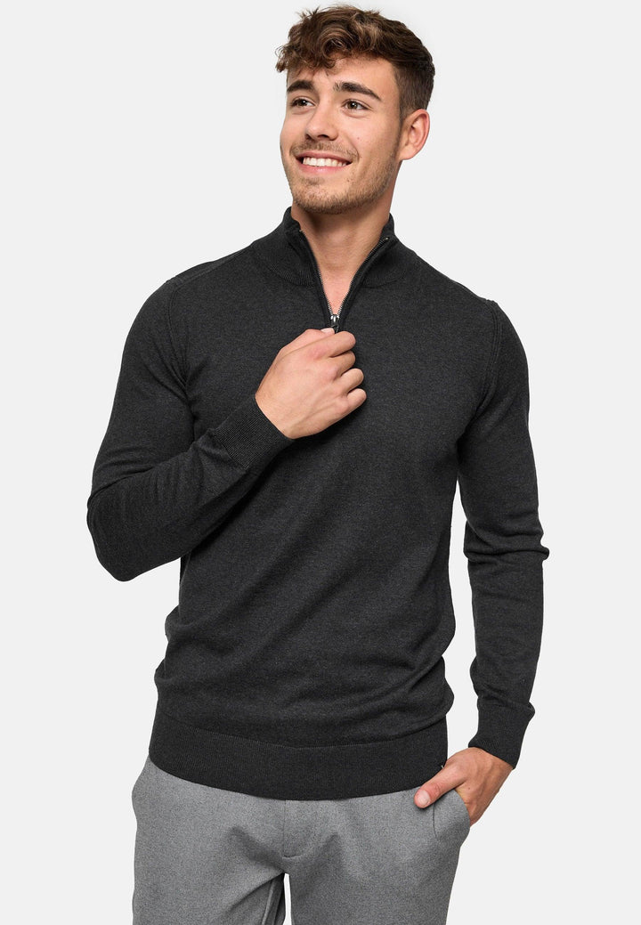 Indicode Herren Gore Pullover aus 80% Baumwolle mit Stehkragen - INDICODE