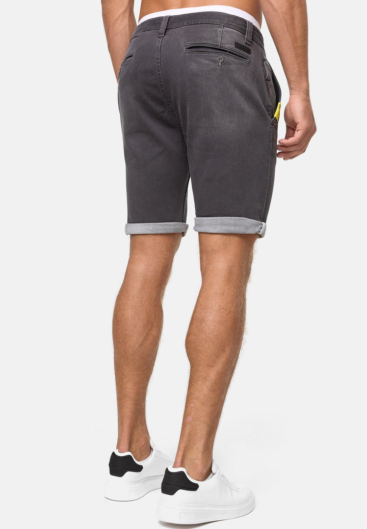 Indicode Herren Azibo Jeans Jogging Shorts mit 4 Taschen - INDICODE