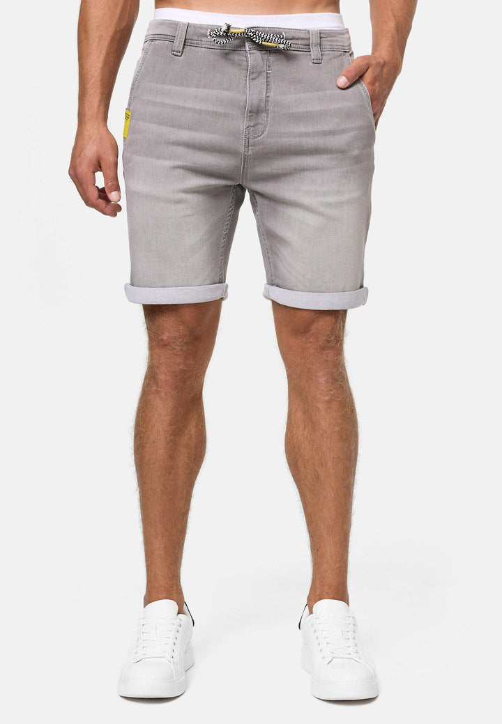 Indicode Herren Azibo Jeans Jogging Shorts mit 4 Taschen - INDICODE