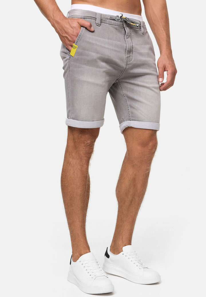 Indicode Herren Azibo Jeans Jogging Shorts mit 4 Taschen - INDICODE