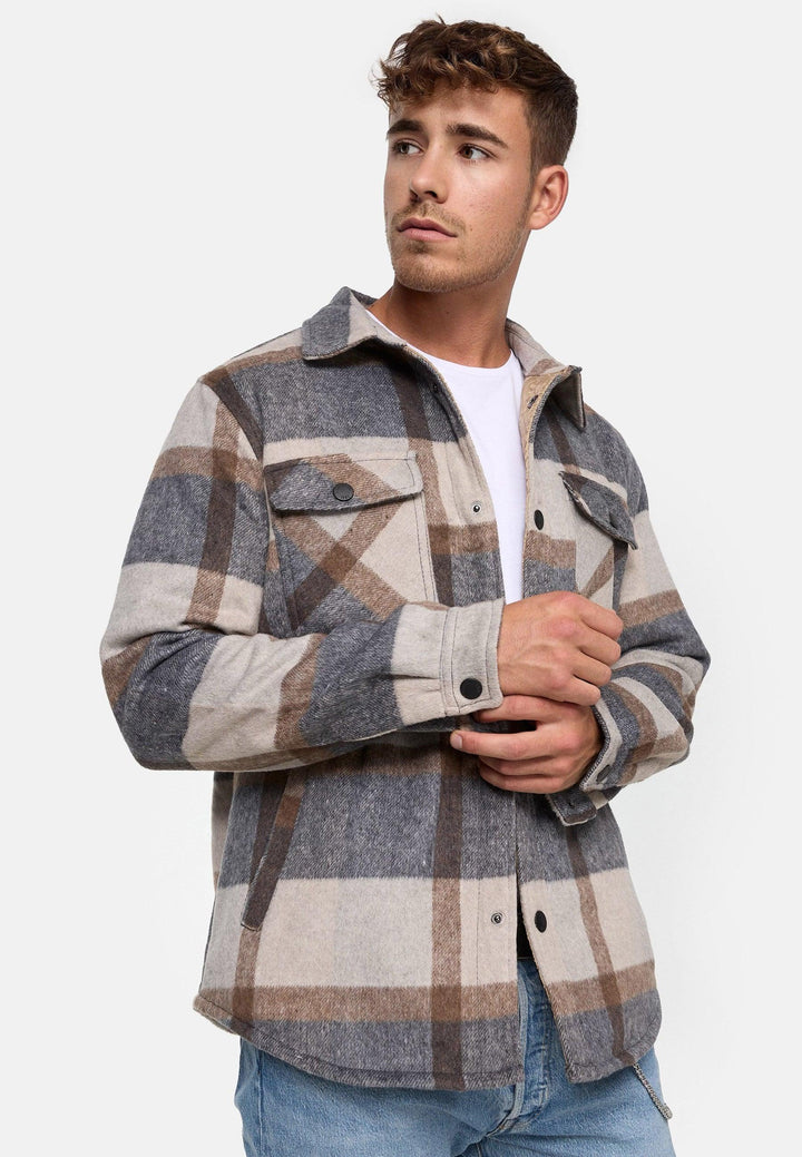 Indicode Herren Spin Langarmhemd Übergangsjacke gefüttert - INDICODE