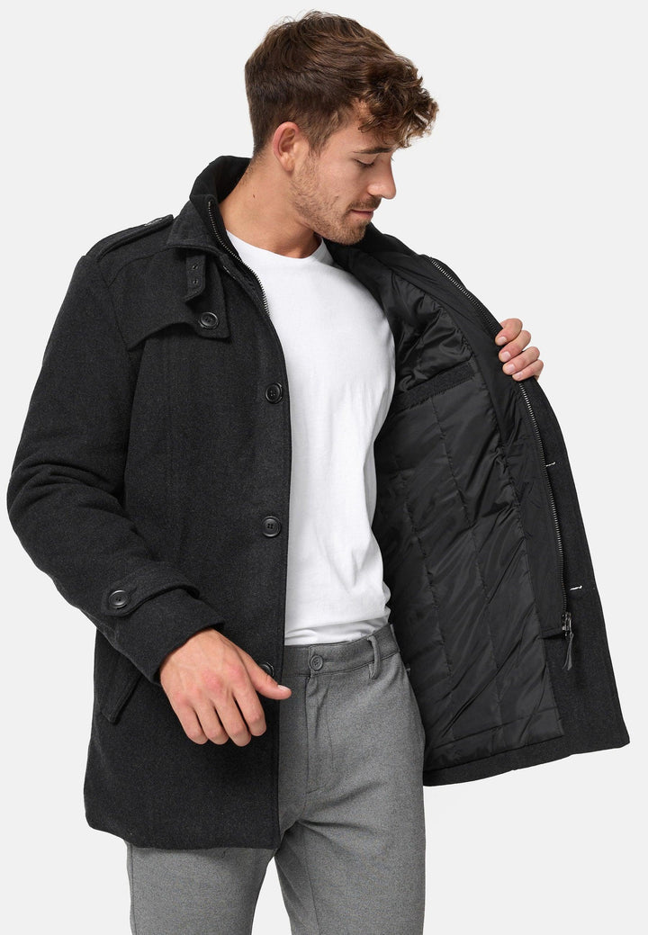 Indicode Herren Brandon Kurzmantel mit Stehkragen - INDICODE