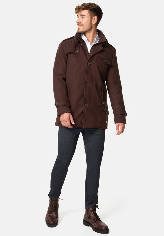 Indicode men's Brandon short coat with stand-up collar