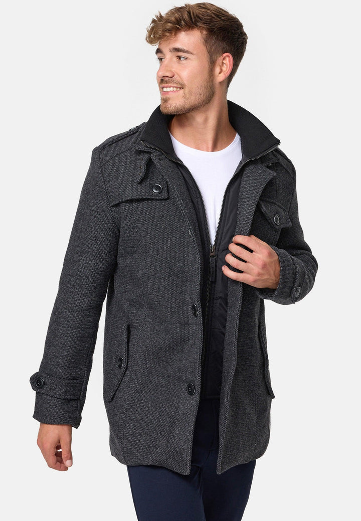 Indicode Herren Brandon Kurzmantel mit Stehkragen - INDICODE