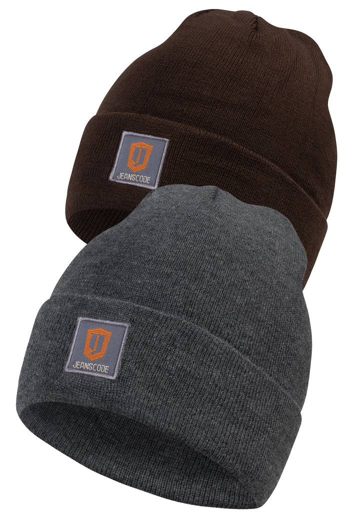 Indicode Herren Vulcano 2er-Pack Wintermütze Beanie - INDICODE