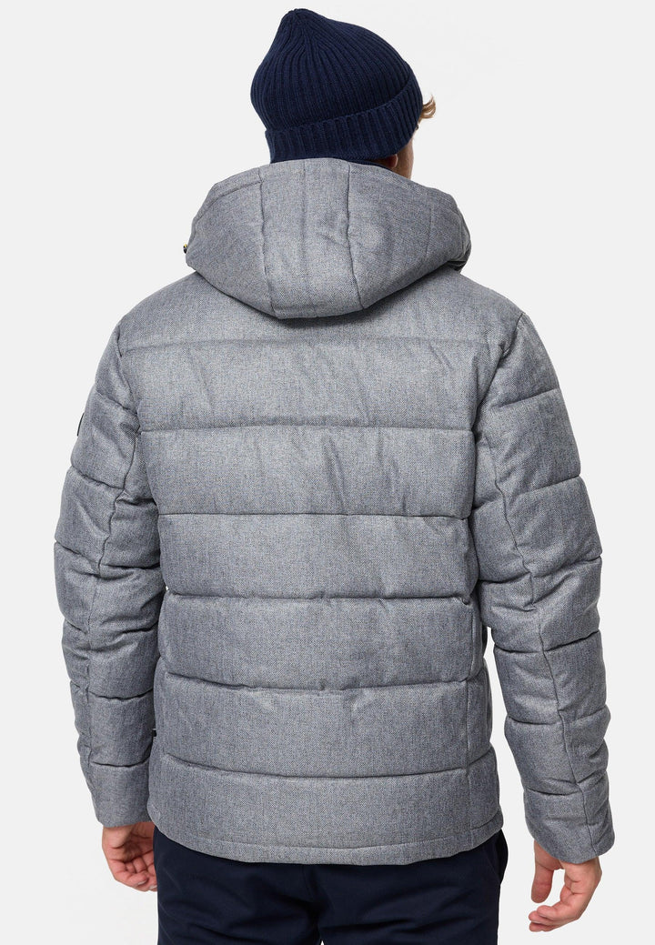 Indicode Herren Hebert Steppjacke in Daunenjacken-Optik mit Kapuze - INDICODE