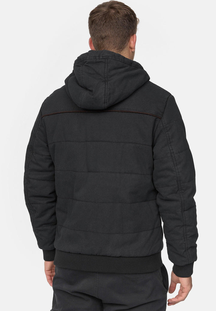 Indicode Herren Cowdell Winterjacke mit Teddy-Futter Kapuze - INDICODE