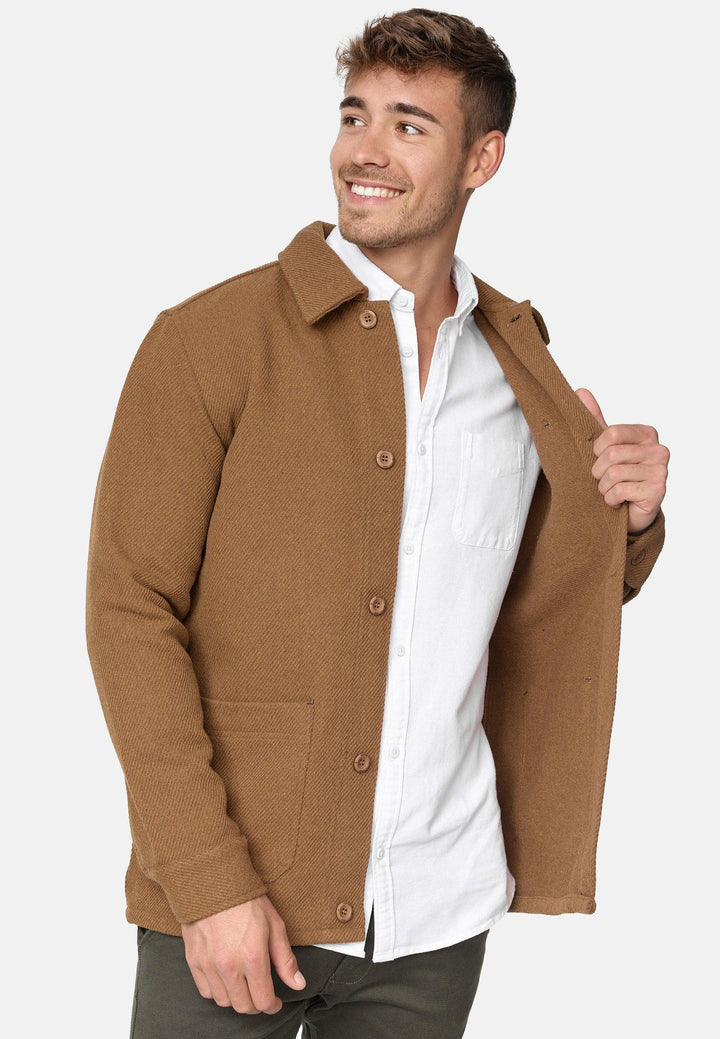Indicode Herren Thanasis Übergangsjacke mit Knopfleiste | Herrenjacke - INDICODE