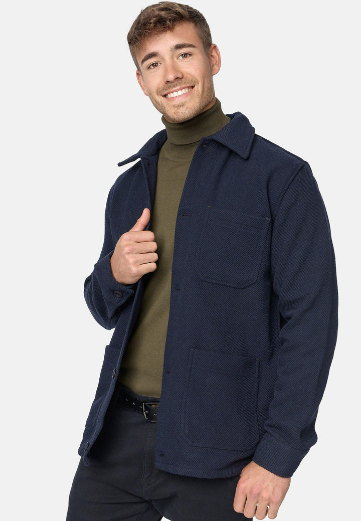 Indicode Herren Thanasis Übergangsjacke mit Knopfleiste | Herrenjacke - INDICODE