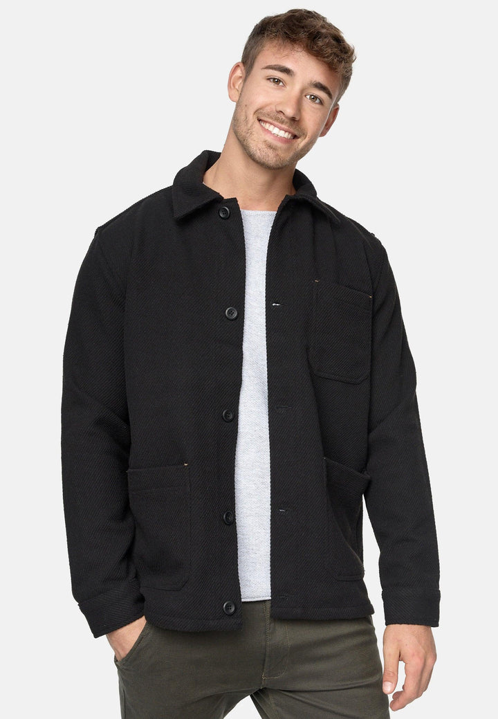 Indicode Herren Thanasis Übergangsjacke mit Knopfleiste | Herrenjacke - INDICODE