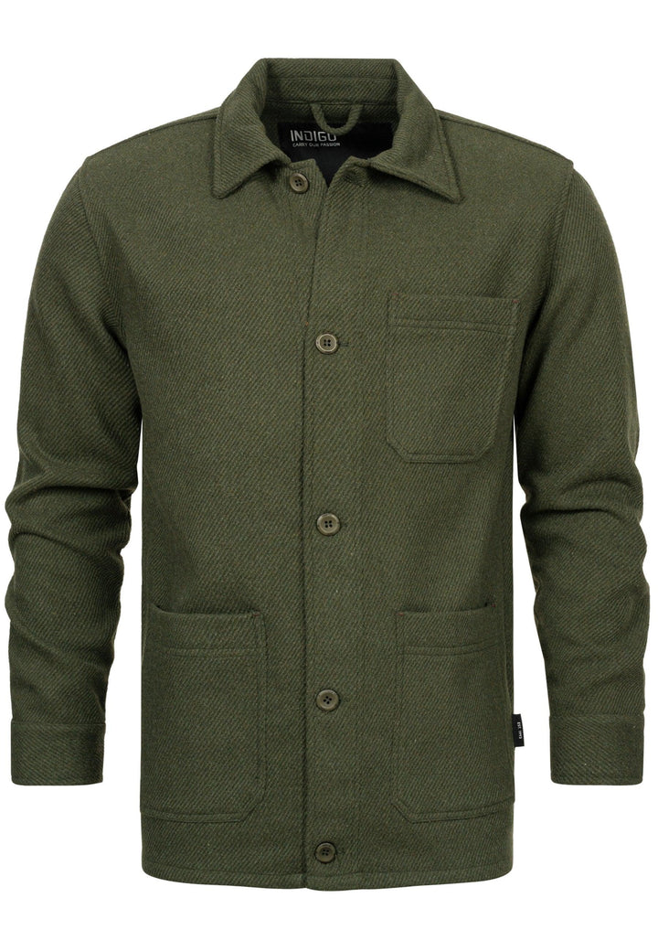 Indicode Herren Thanasis Übergangsjacke mit Knopfleiste | Herrenjacke - INDICODE