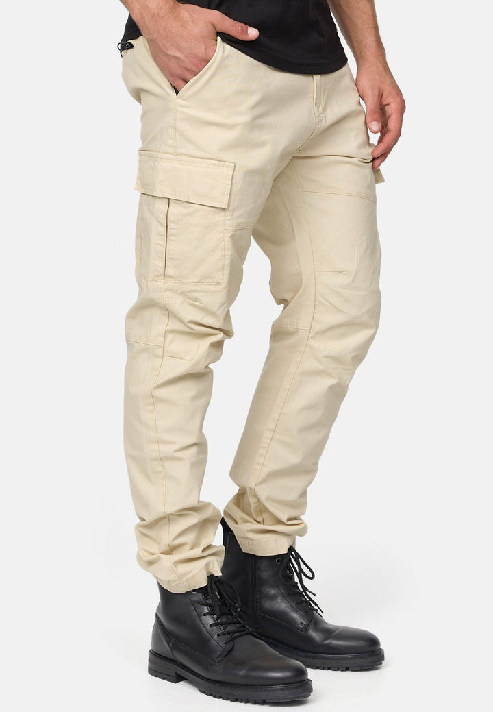 Indicode Herren Mathews Cargohose aus Baumwolle mit 8 Taschen - INDICODE