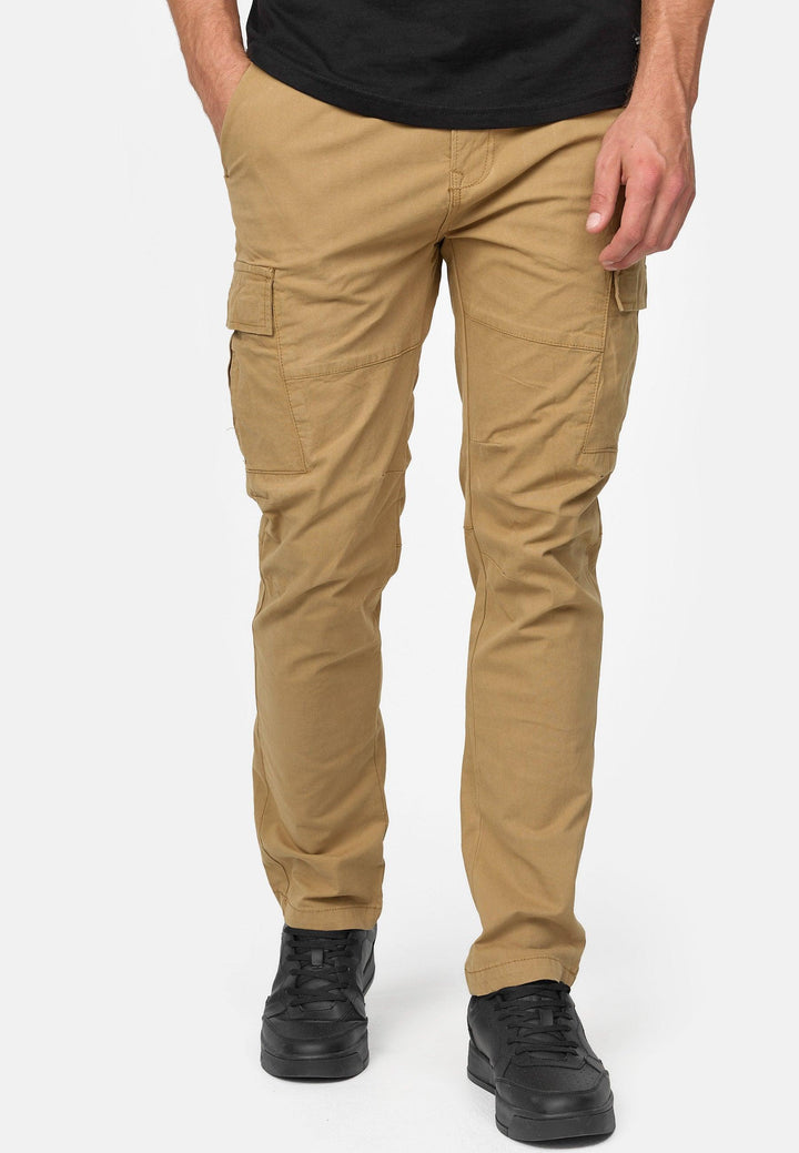 Indicode Herren Mathews Cargohose aus Baumwolle mit 8 Taschen - INDICODE