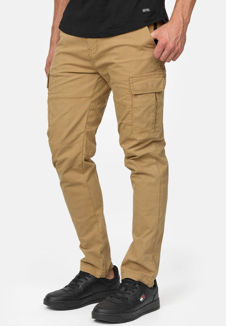 Indicode Herren Mathews Cargohose aus Baumwolle mit 8 Taschen - INDICODE