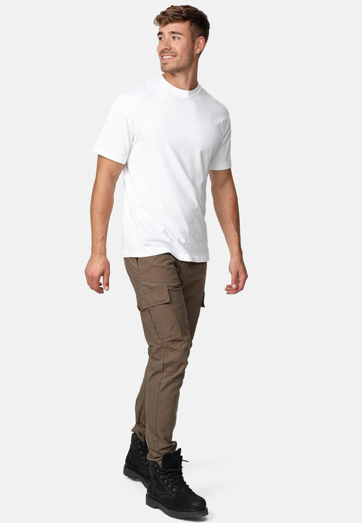 Indicode Herren Mathews Cargohose aus Baumwolle mit 8 Taschen - INDICODE