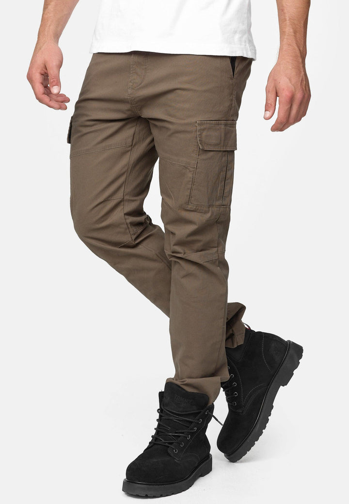 Indicode Herren Mathews Cargohose aus Baumwolle mit 8 Taschen - INDICODE