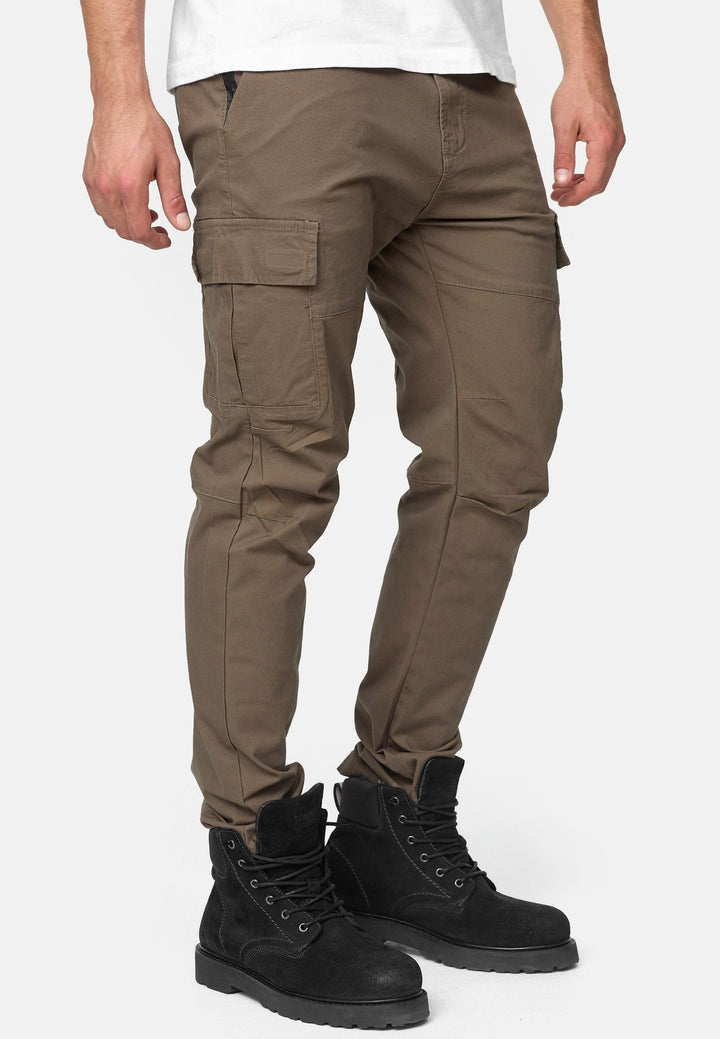 Indicode Herren Mathews Cargohose aus Baumwolle mit 8 Taschen - INDICODE