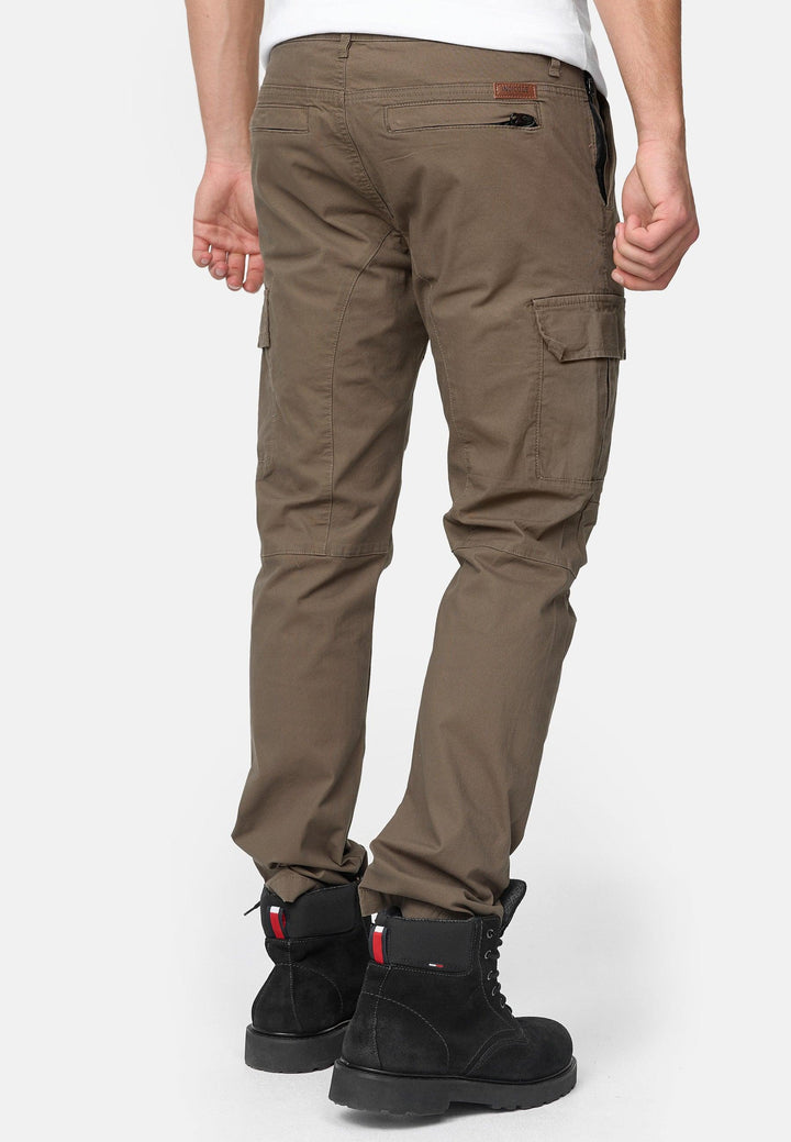 Indicode Herren Mathews Cargohose aus Baumwolle mit 8 Taschen - INDICODE