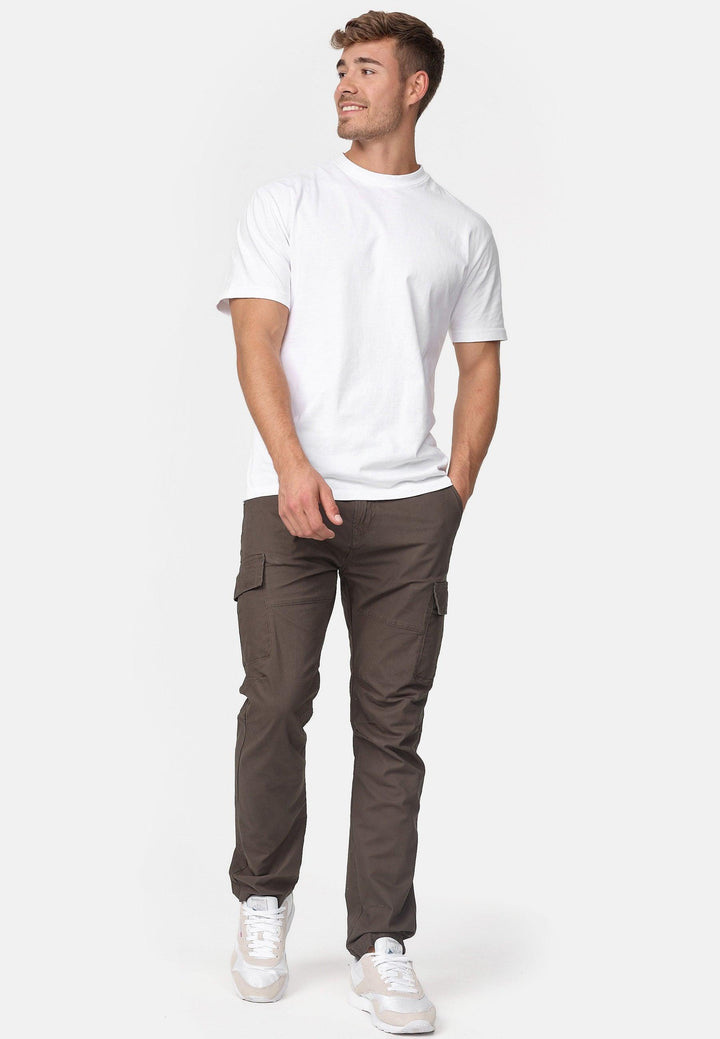 Indicode Herren Mathews Cargohose aus Baumwolle mit 8 Taschen - INDICODE
