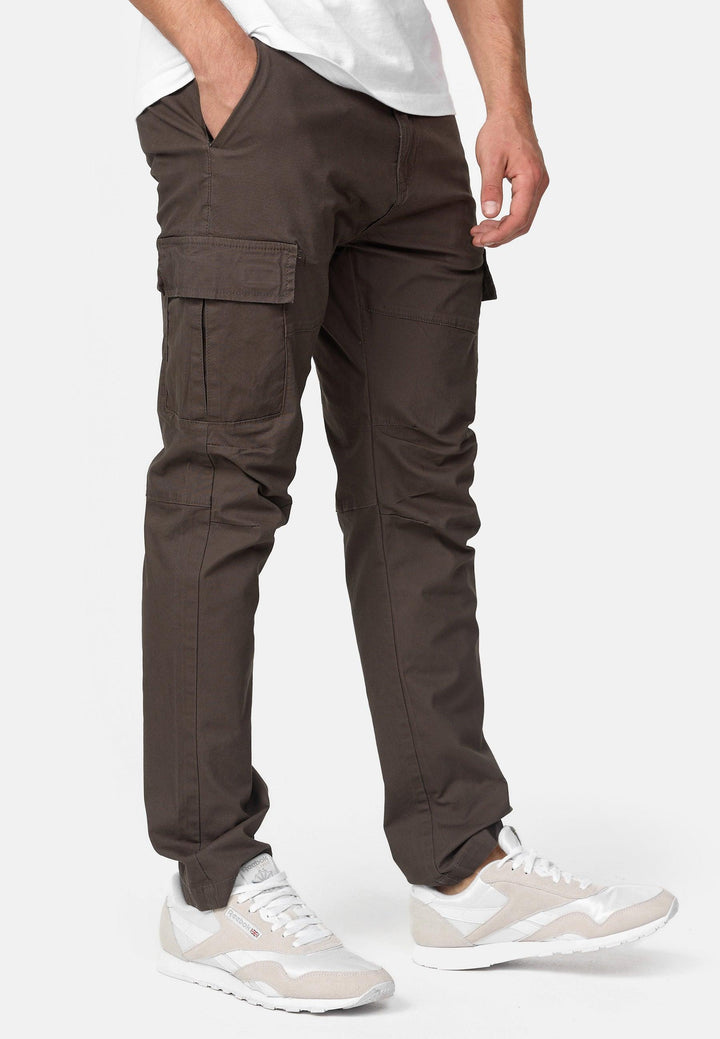 Indicode Herren Mathews Cargohose aus Baumwolle mit 8 Taschen - INDICODE