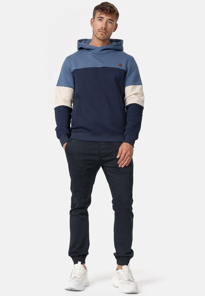 Indicode Herren Olson Sweatshirt mit Kapuze in Kontrastfarben - INDICODE